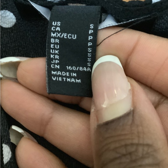 Forever 21 Black and White Polka Dot Midi Dress Size Small Square Neck - Picture 6 of 6